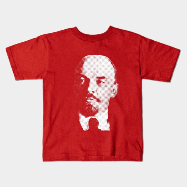 Vladimir Ilyich Lenin Classic White Portrait Kids T-Shirt by ibadishi